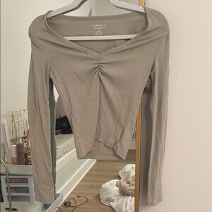 American Eagle Outfitters Women's Tan Top